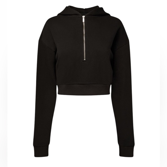 New WeWoreWhat Black Cropped Hoodie - Picture 3 of 4